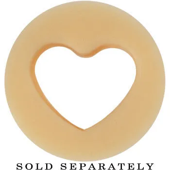1/2 Flesh Heart Silicone Flexible Tunnel