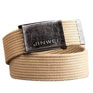 140CM Men Women Canvas Alloy Buckle Belt Military Durable Waistband Outdoor Sport Pants Strip