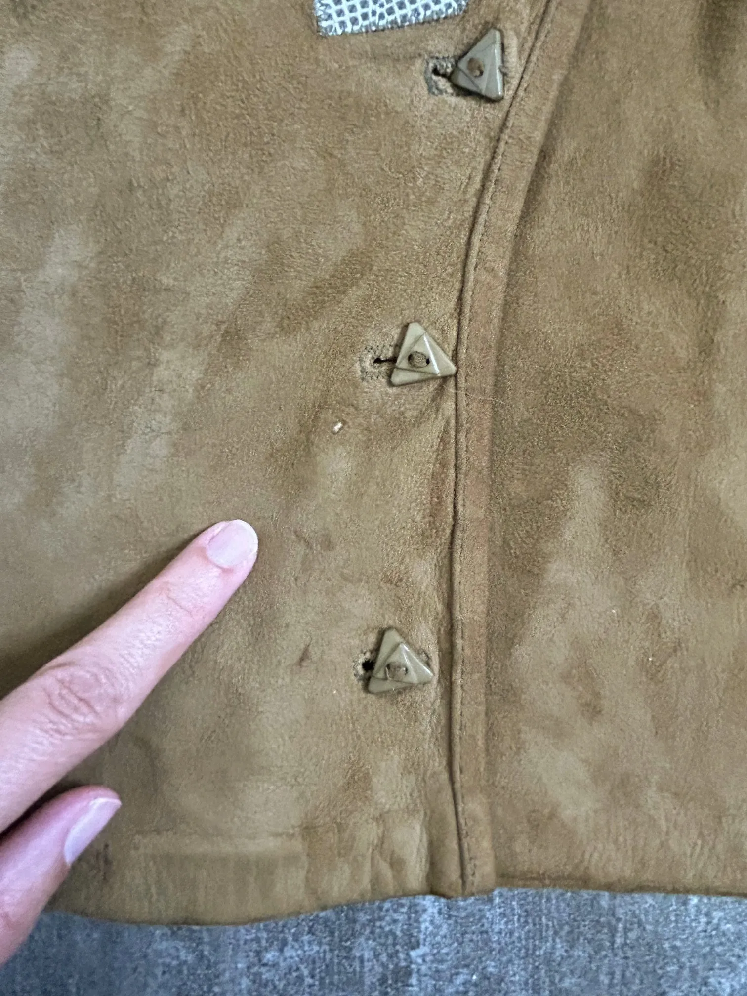 1930s 1940s vintage suede leather jacket . size small to medium