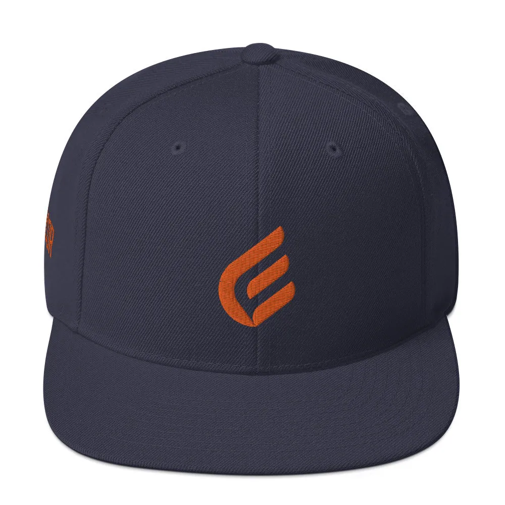 1:Cor Orange | Embroidered Snapback Hat