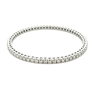 4.10ct 14k White Gold Diamond Stretch Bracelet
