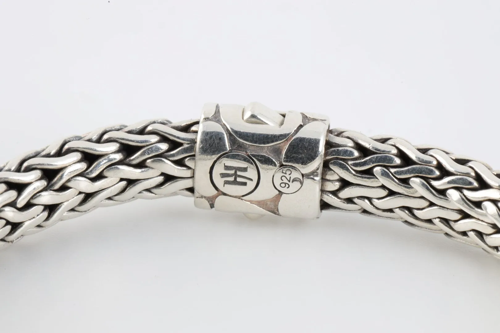 6.25" John Hardy 925 Silver Kali Pebble Woven Chain Bracelet (40.28g.)