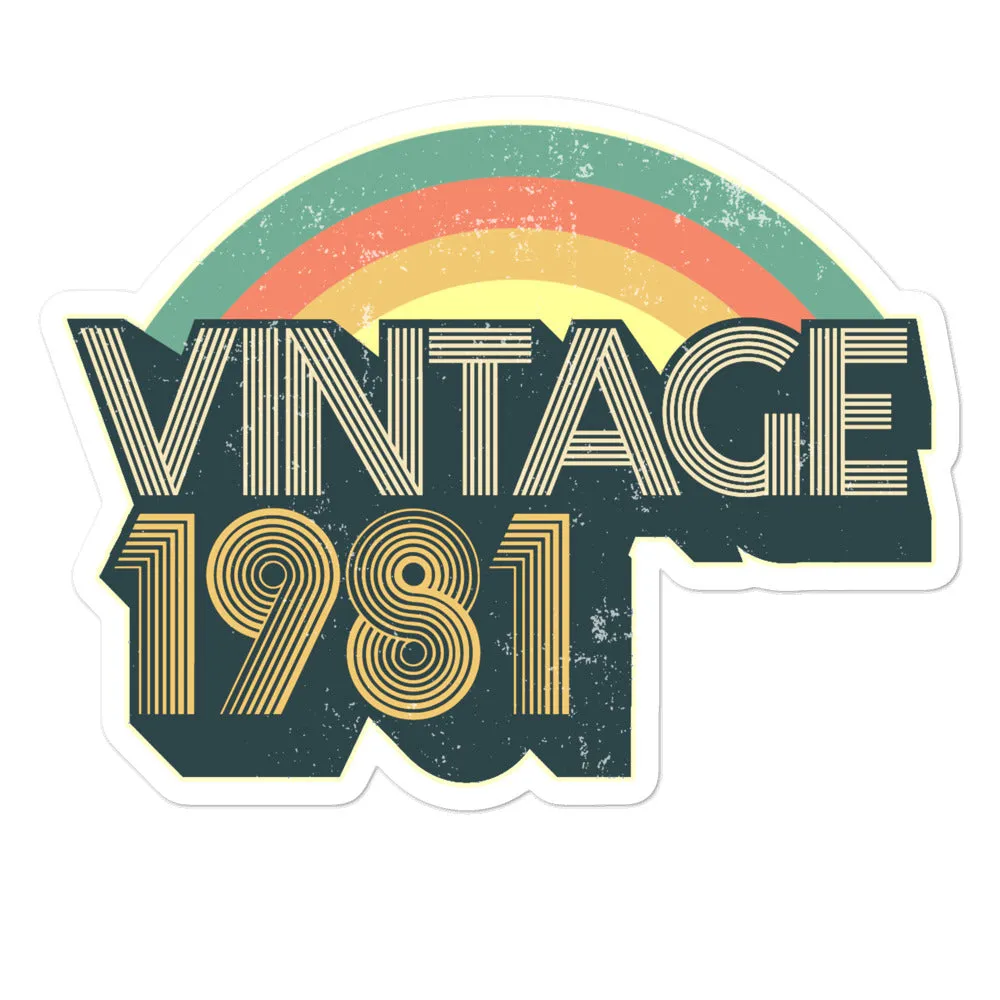 81 - Vintage 1981 Vinyl stickers