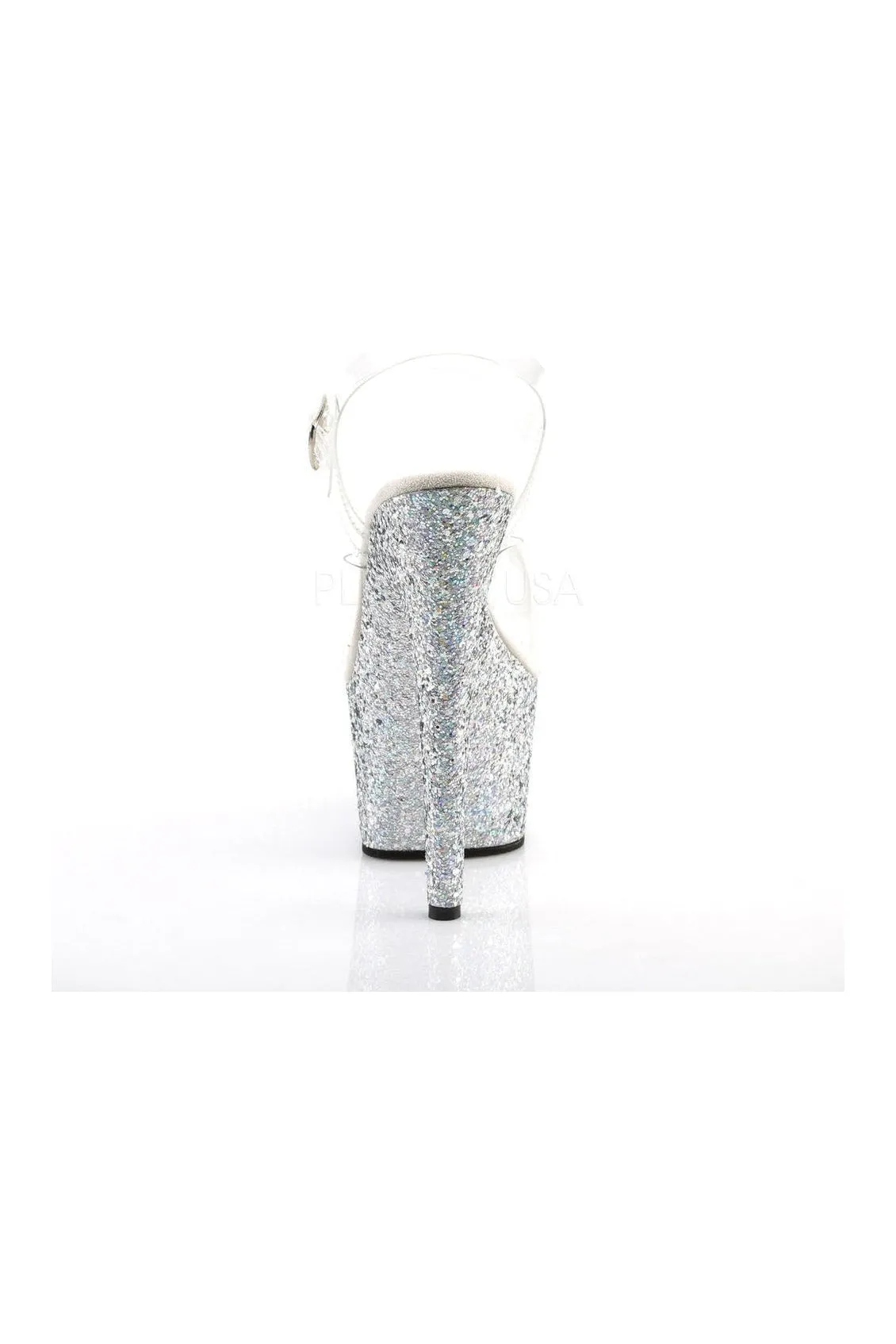 ADORE-708LG Platform Sandal  | Clear Vinyl