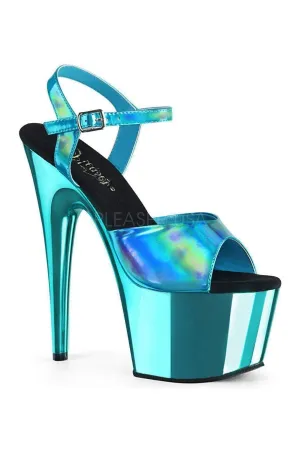 ADORE-709HGCH Platform Sandal | Turquoise Patent
