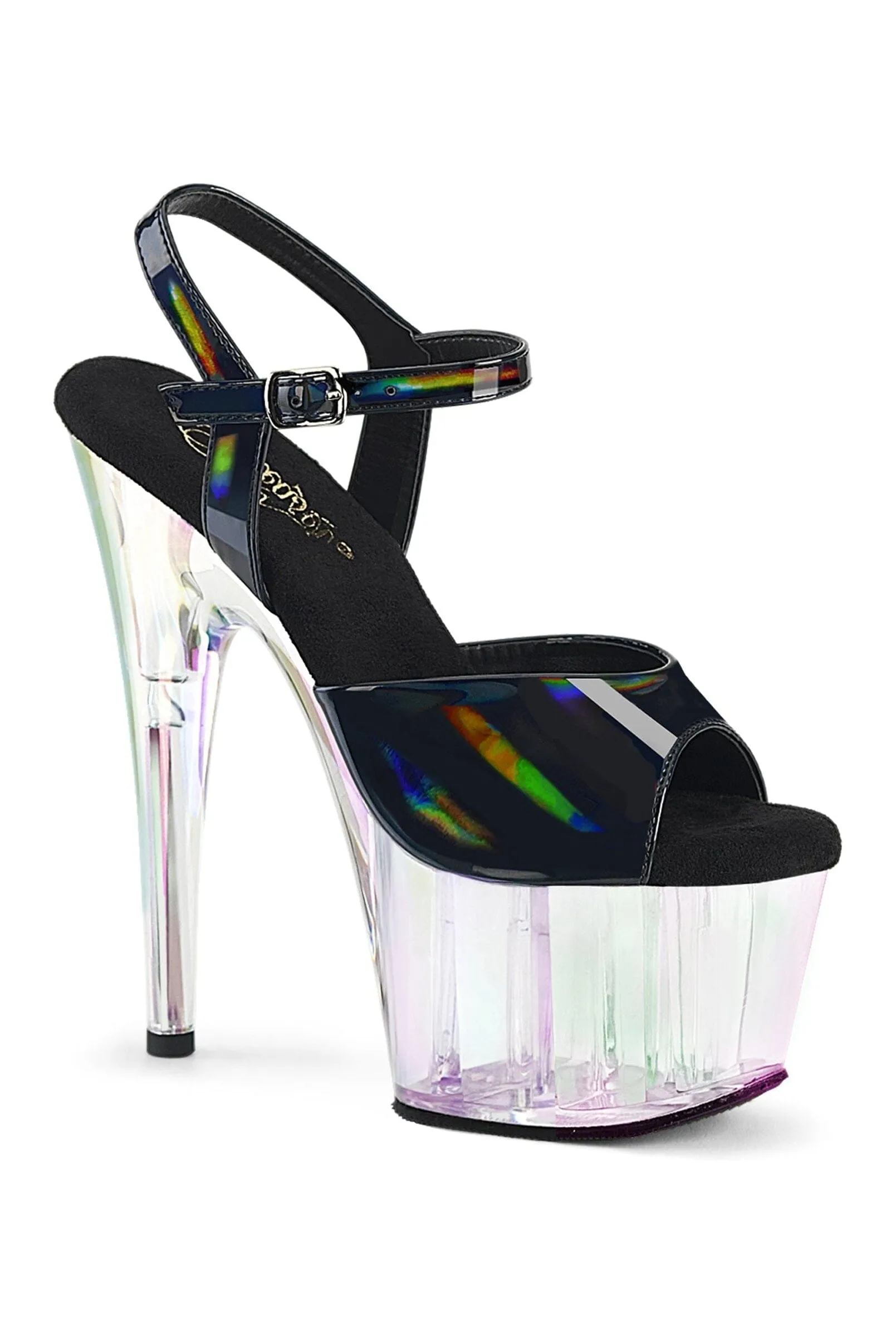 ADORE-709HT Black Hologram Sandal