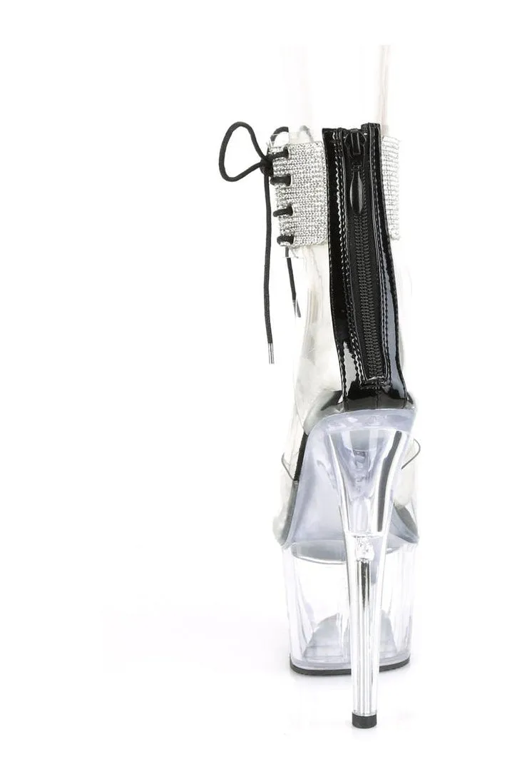 ADORE-724RS Exotic Sandal | Clear Vinyl