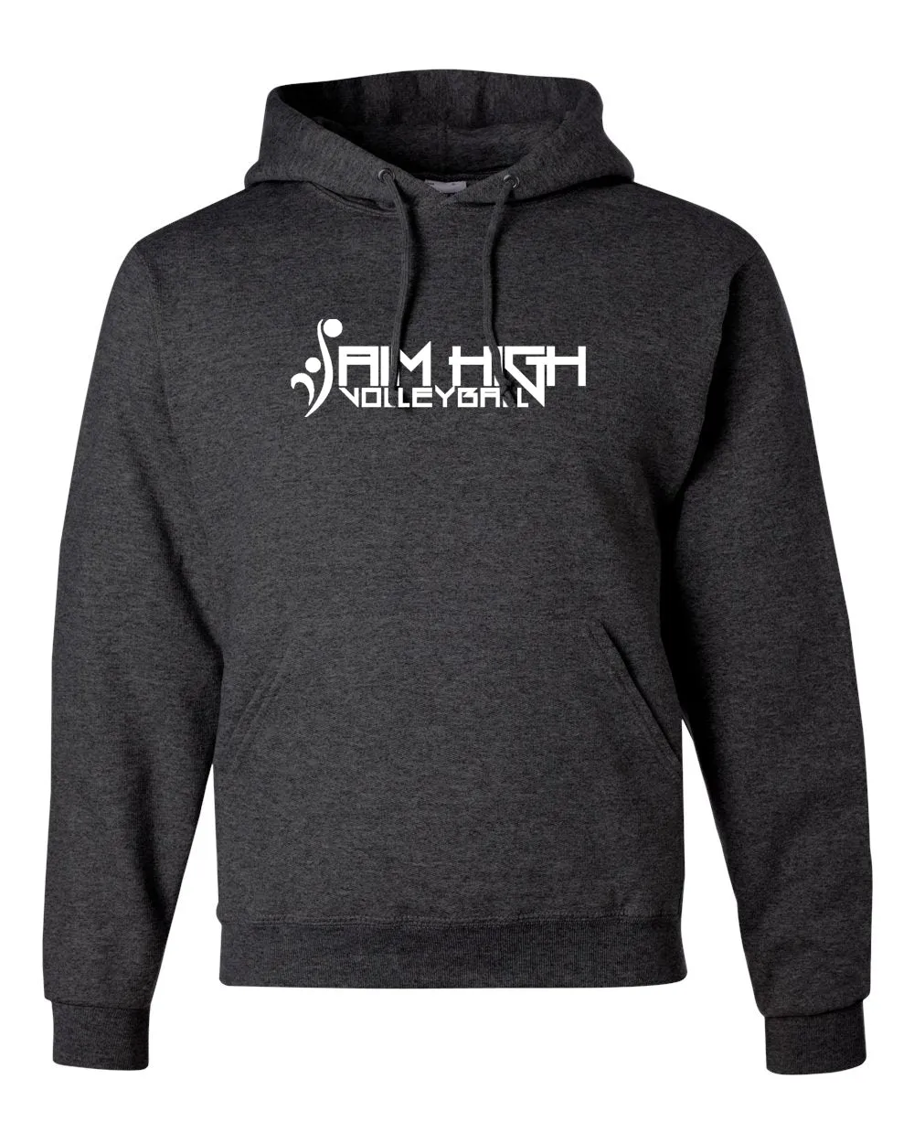 AIM HIGH VOLLEYBALL Jerzees hoodie Heathered Black