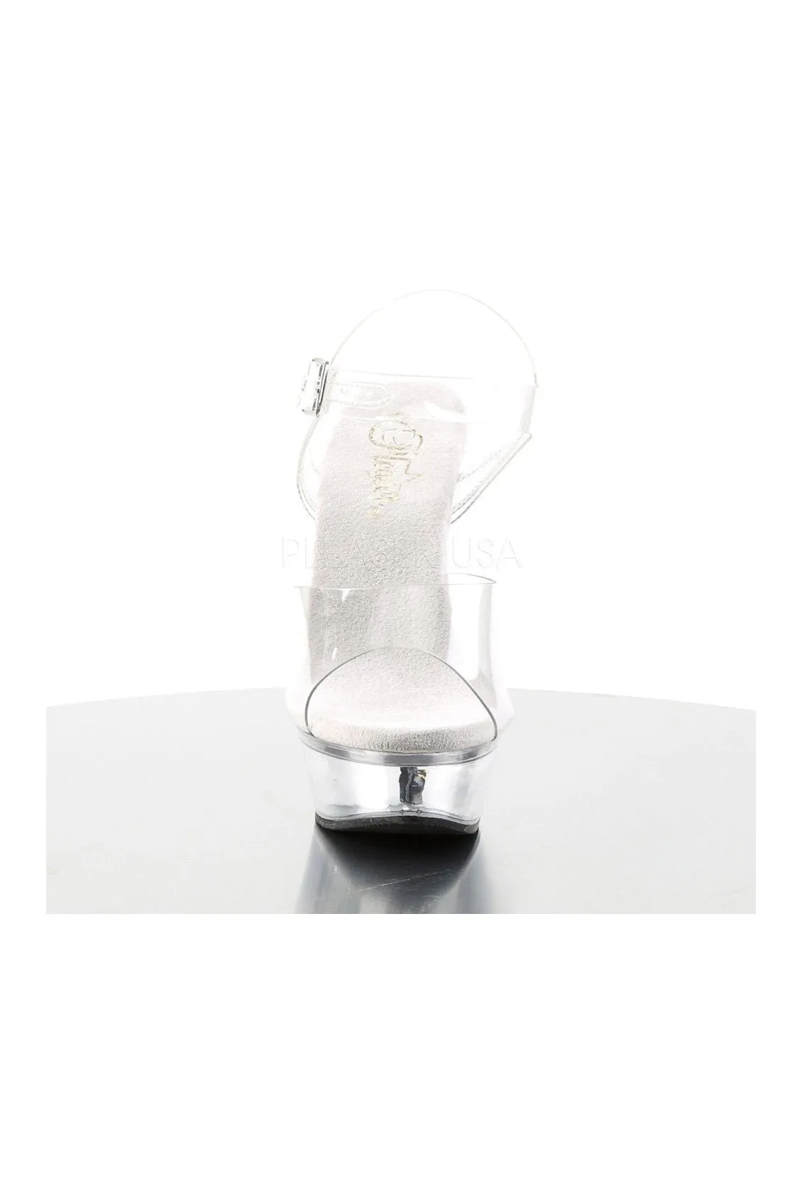 ALLURE-608 Platform Sandal  | Clear Vinyl