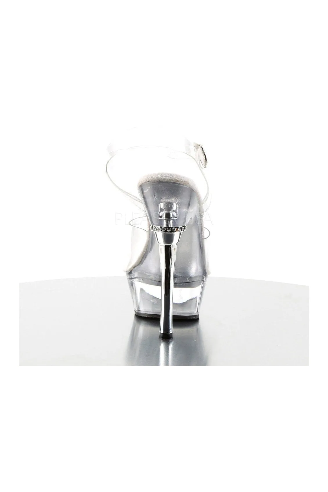 ALLURE-608 Platform Sandal  | Clear Vinyl