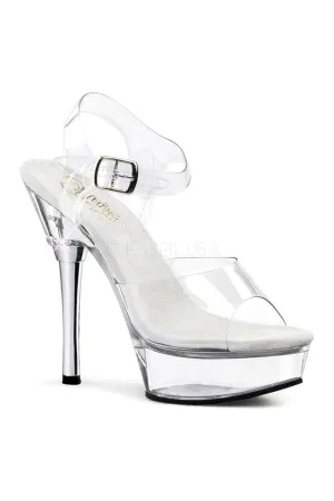 ALLURE-608 Platform Sandal  | Clear Vinyl