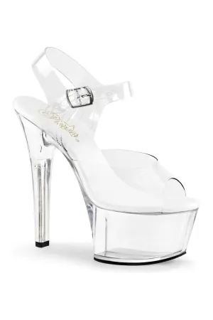 ASPIRE-608 Platform Sandal  | Clear Vinyl