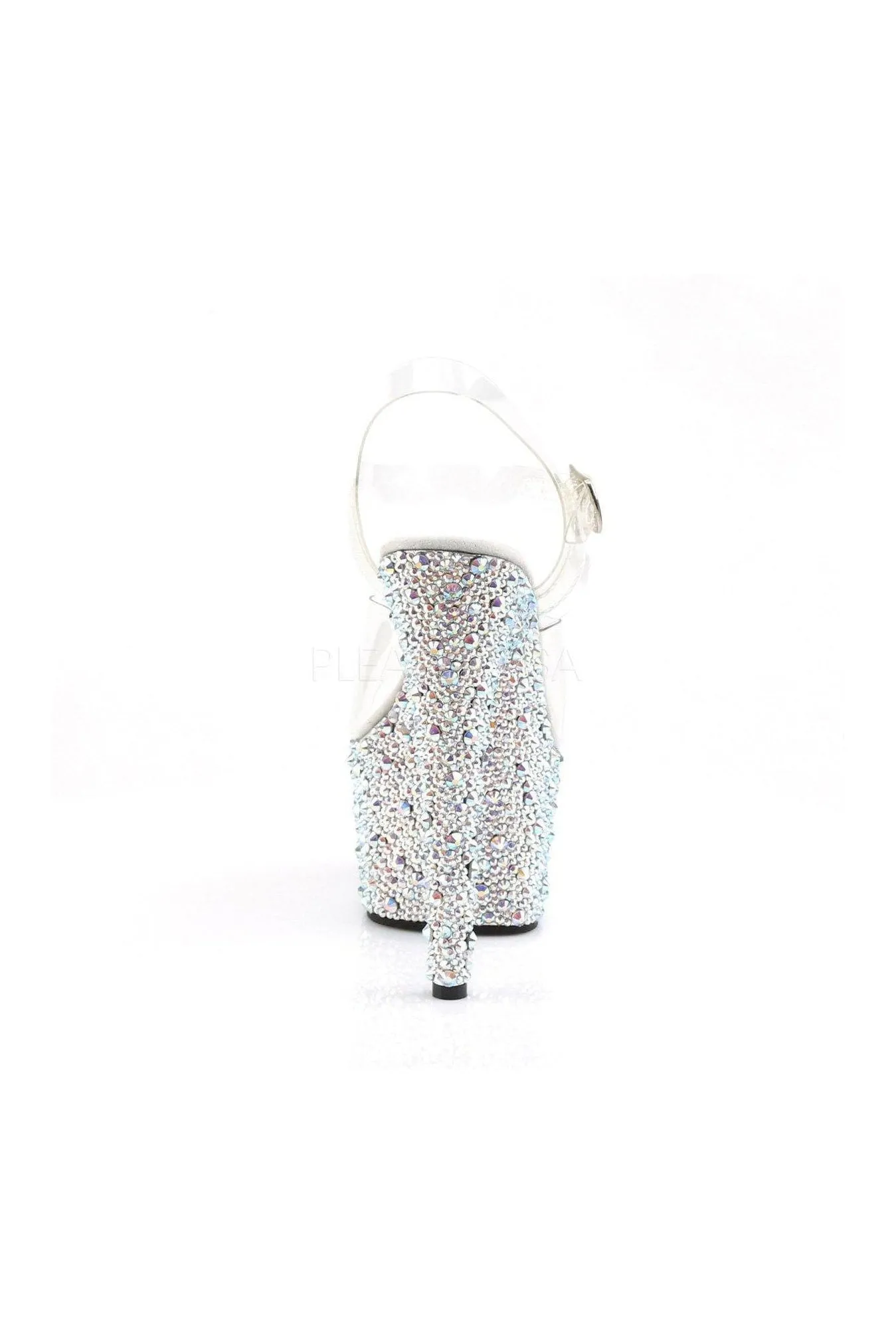 BEJEWELED-708MS Platform Sandal  | Clear Vinyl