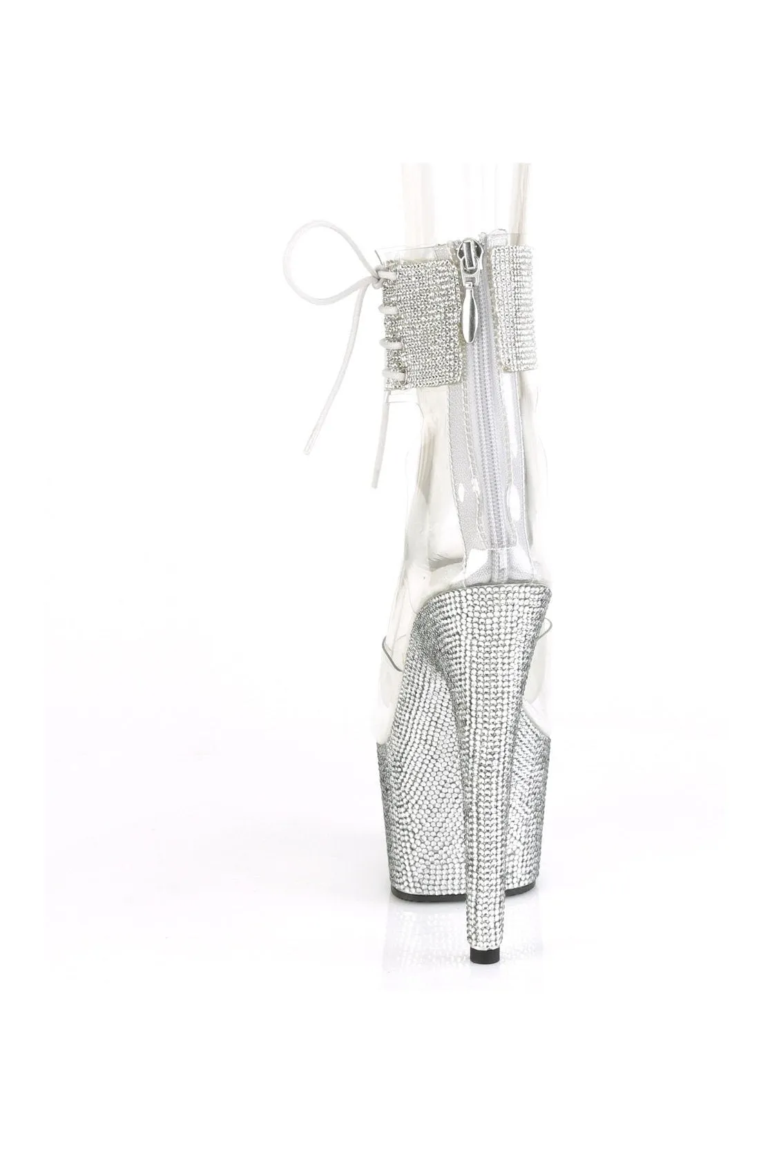 BEJEWELED-724RS Exotic Sandal | Clear Vinyl