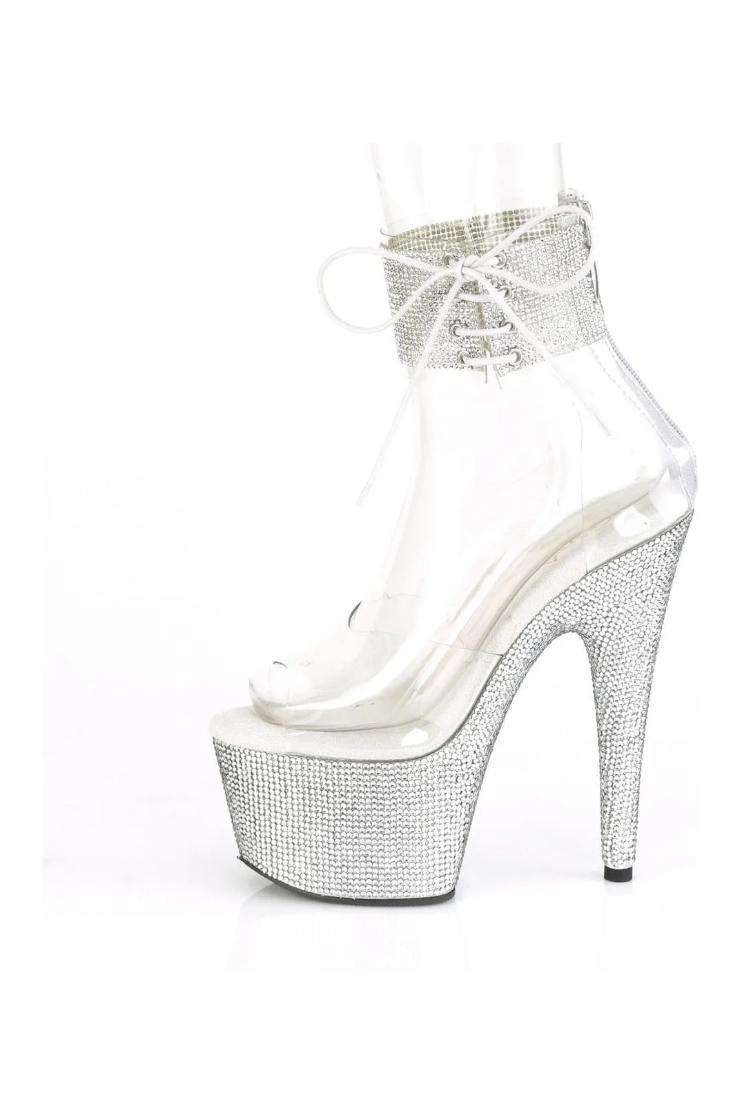 BEJEWELED-724RS Exotic Sandal | Clear Vinyl
