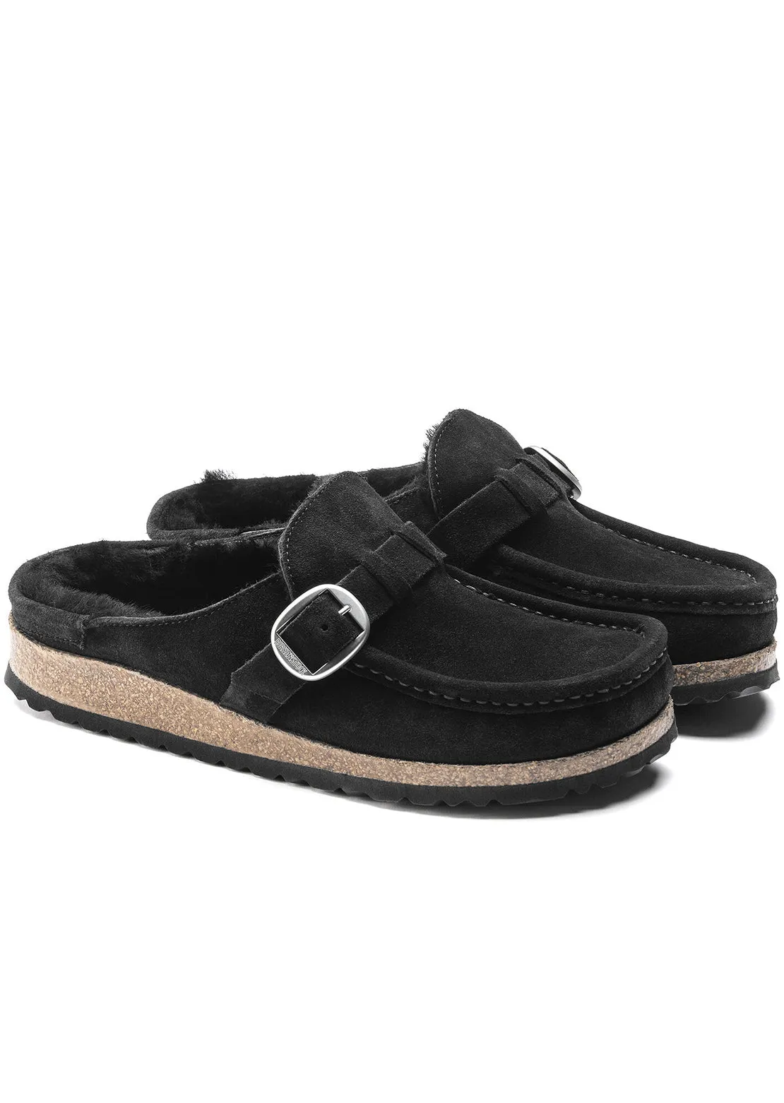 Birkenstock Women's Buckley Shearling Suede Narrow Sandals