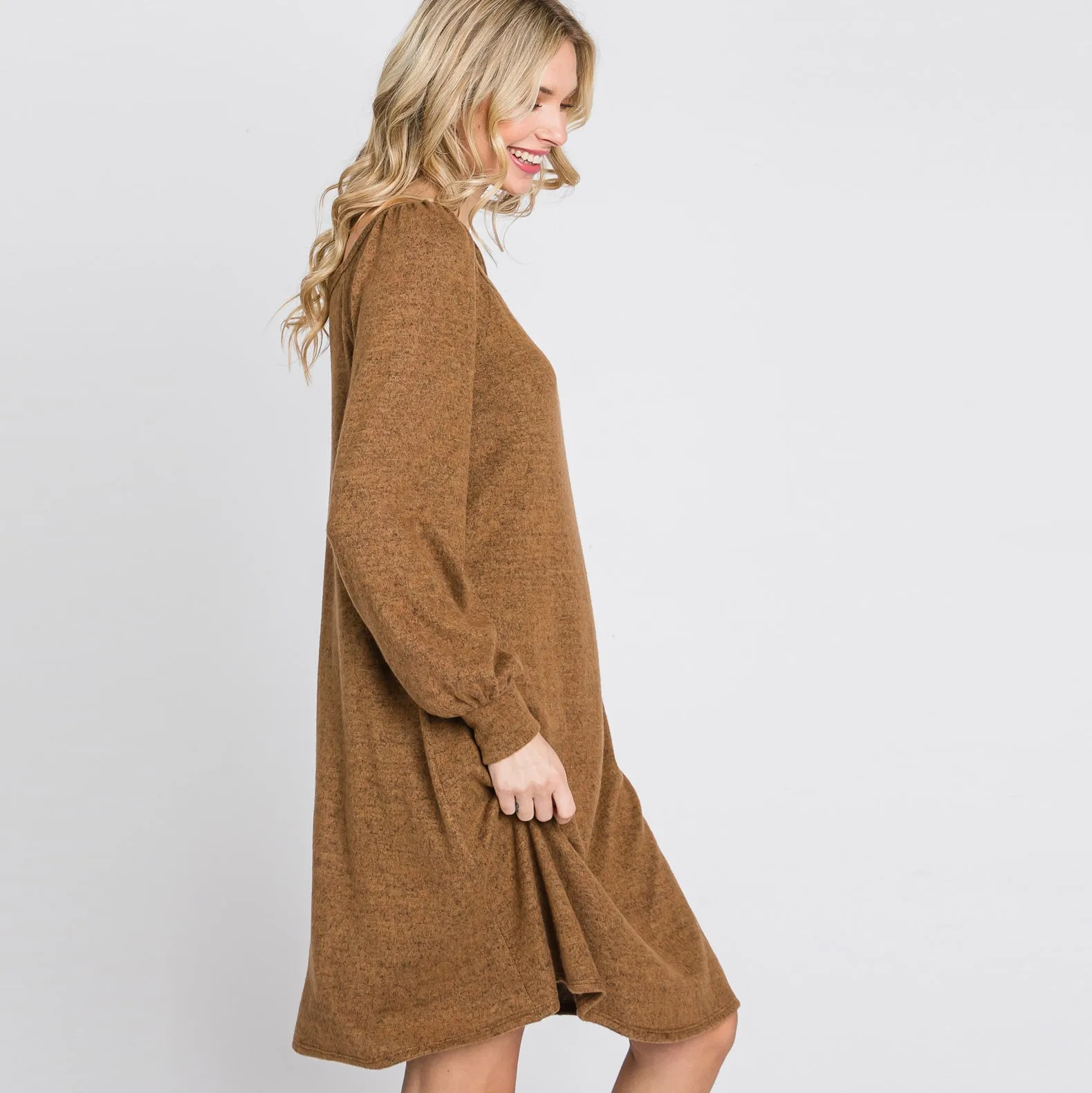 Bishop Sleeve Sweater Dress