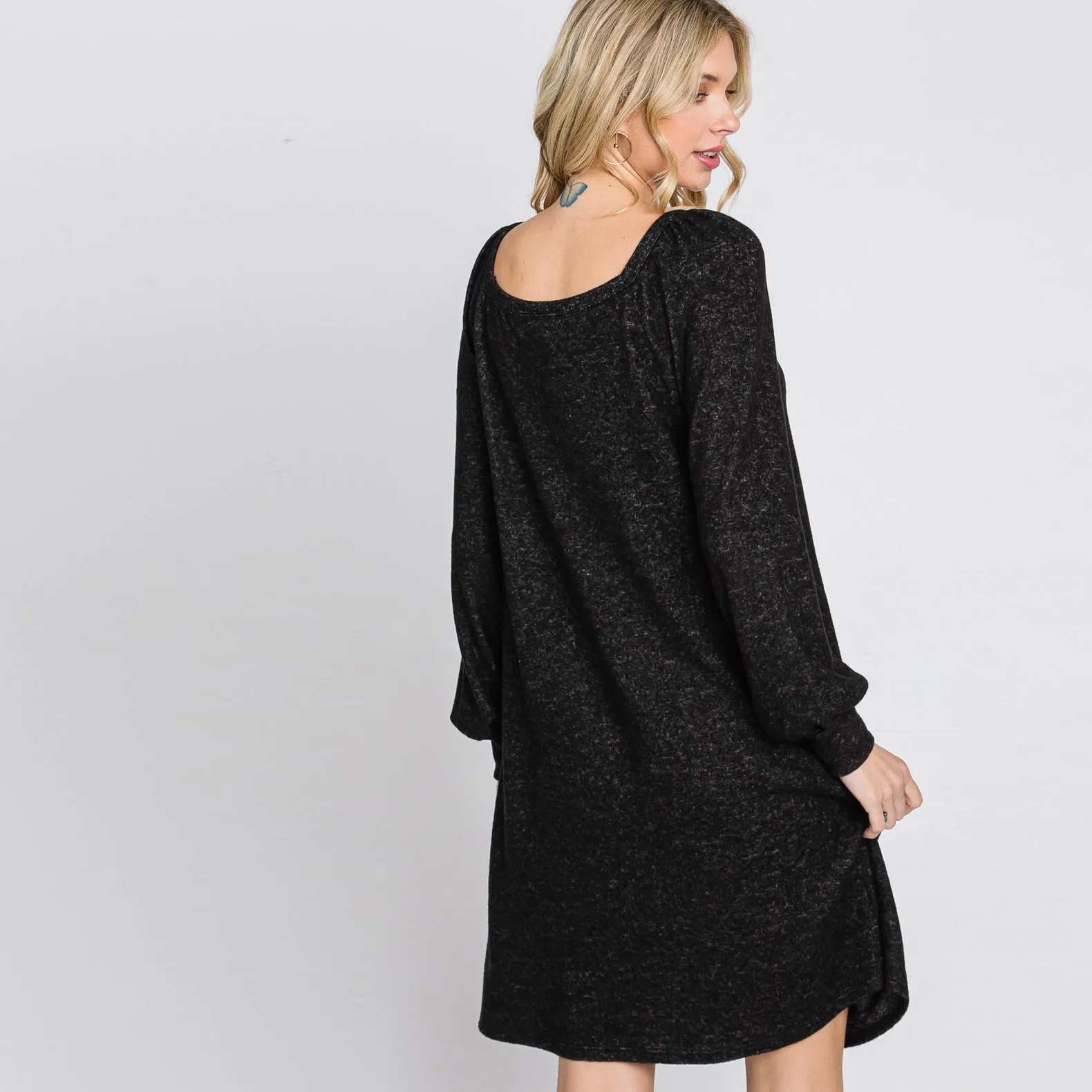 Bishop Sleeve Sweater Dress