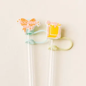 Bookish Girly Straw Topper Set