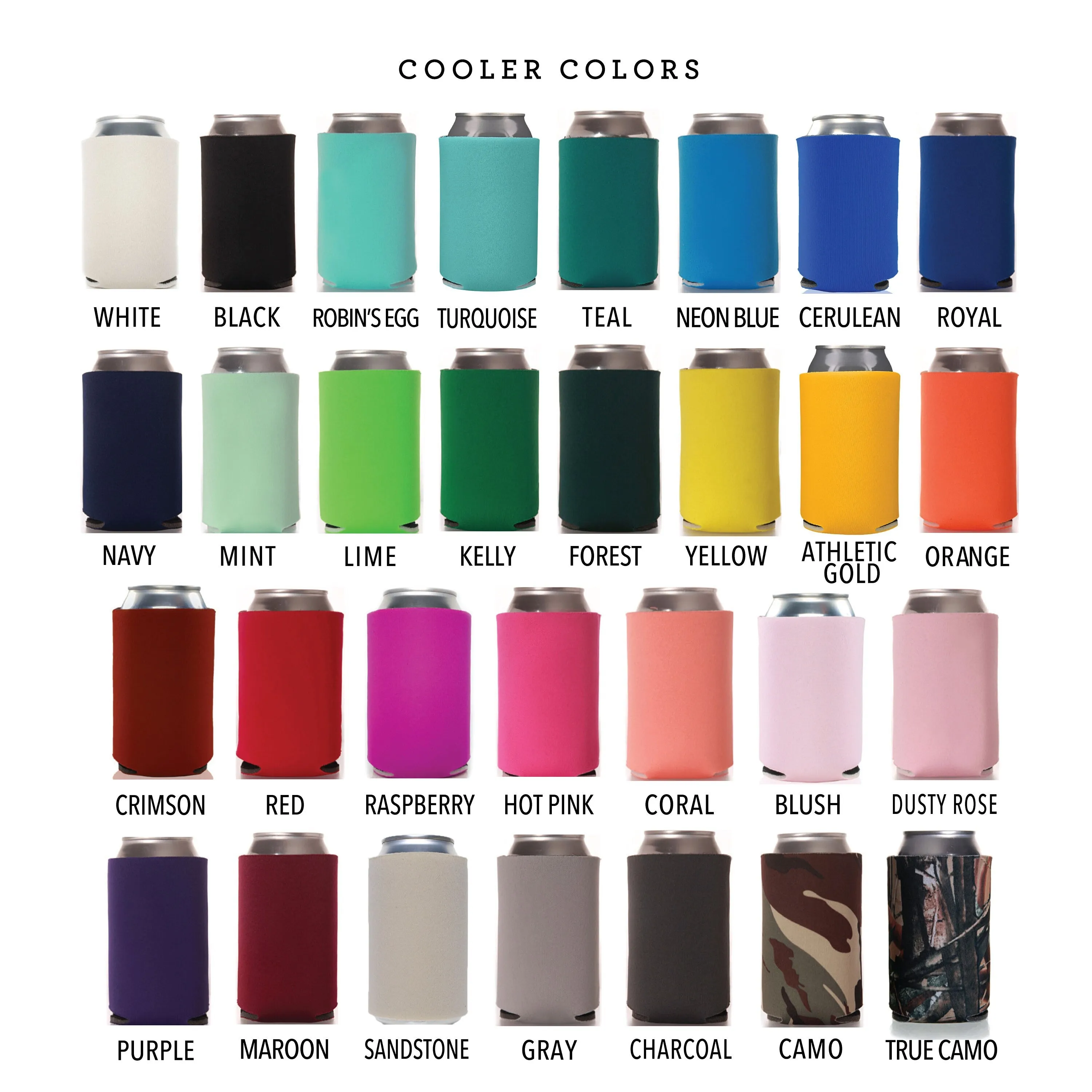 Bottom-Printed Wedding Can Cooler #194B