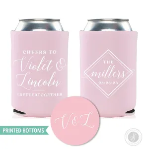 Bottom-Printed Wedding Can Cooler #194B