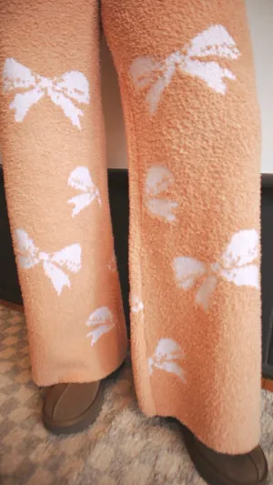 Bow-Print Cozy Sweater Pant