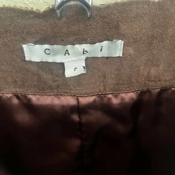 CAbi Suede Leather Skirt Size 8
