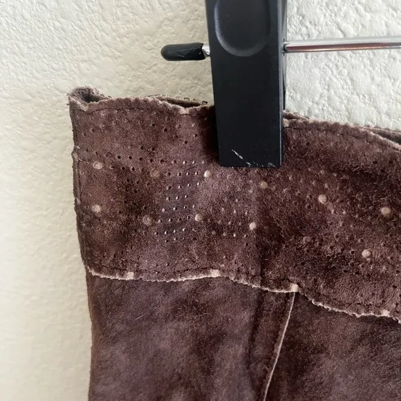 CAbi Suede Leather Skirt Size 8