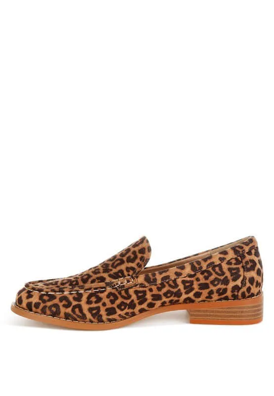 Cacani Leopard Print Heeled Loafers
