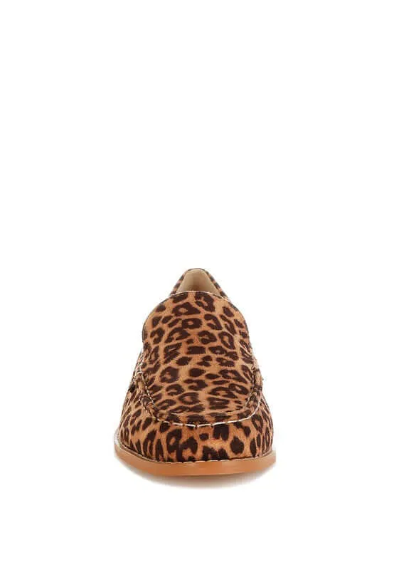 Cacani Leopard Print Heeled Loafers