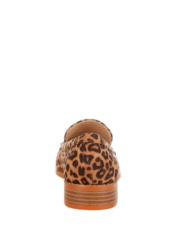 Cacani Leopard Print Heeled Loafers