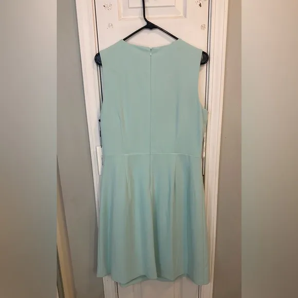 Calvin Klein NWT Side Draped Crepe Sheath Dress Mint Size 12