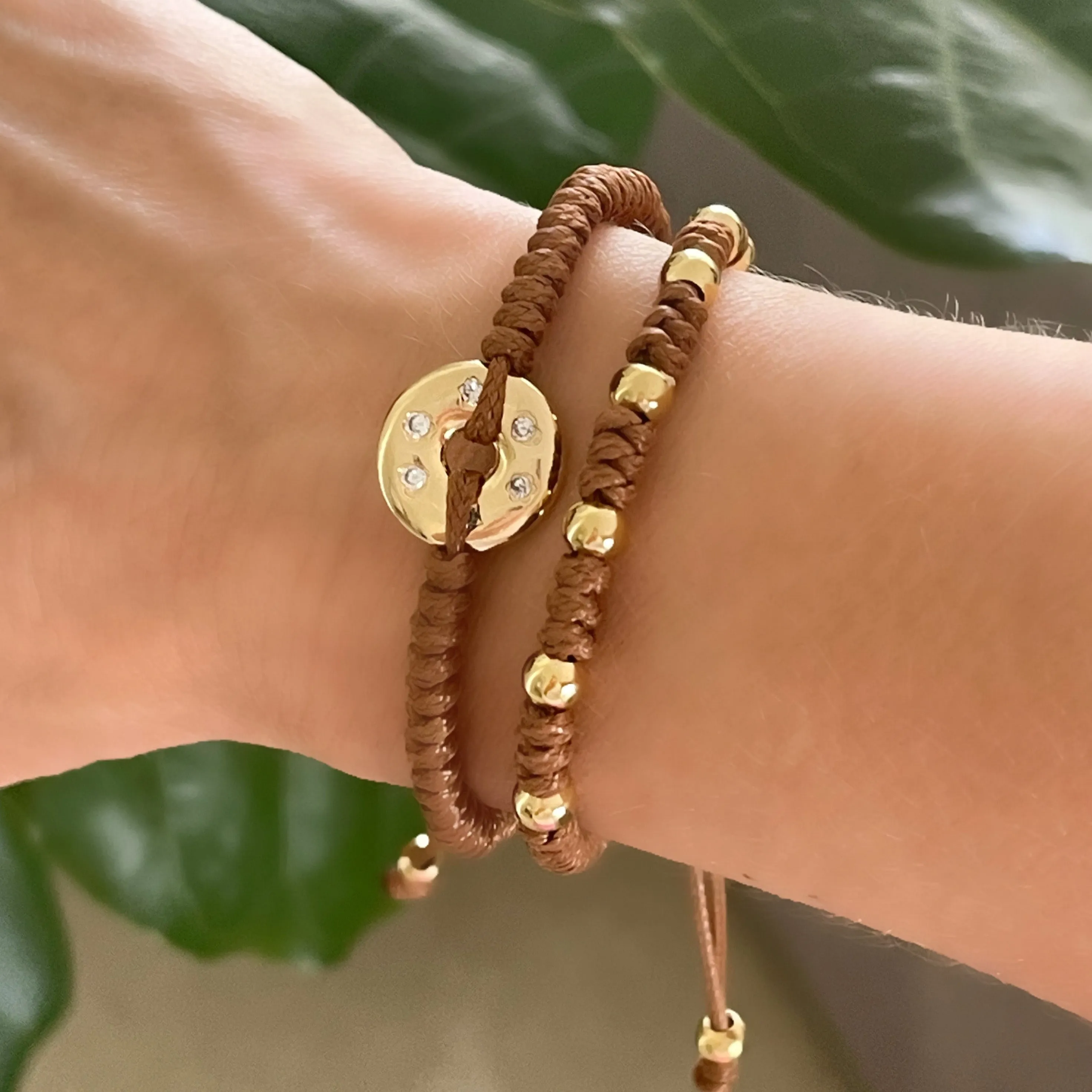 Capri Golden Circle Woven Bracelet