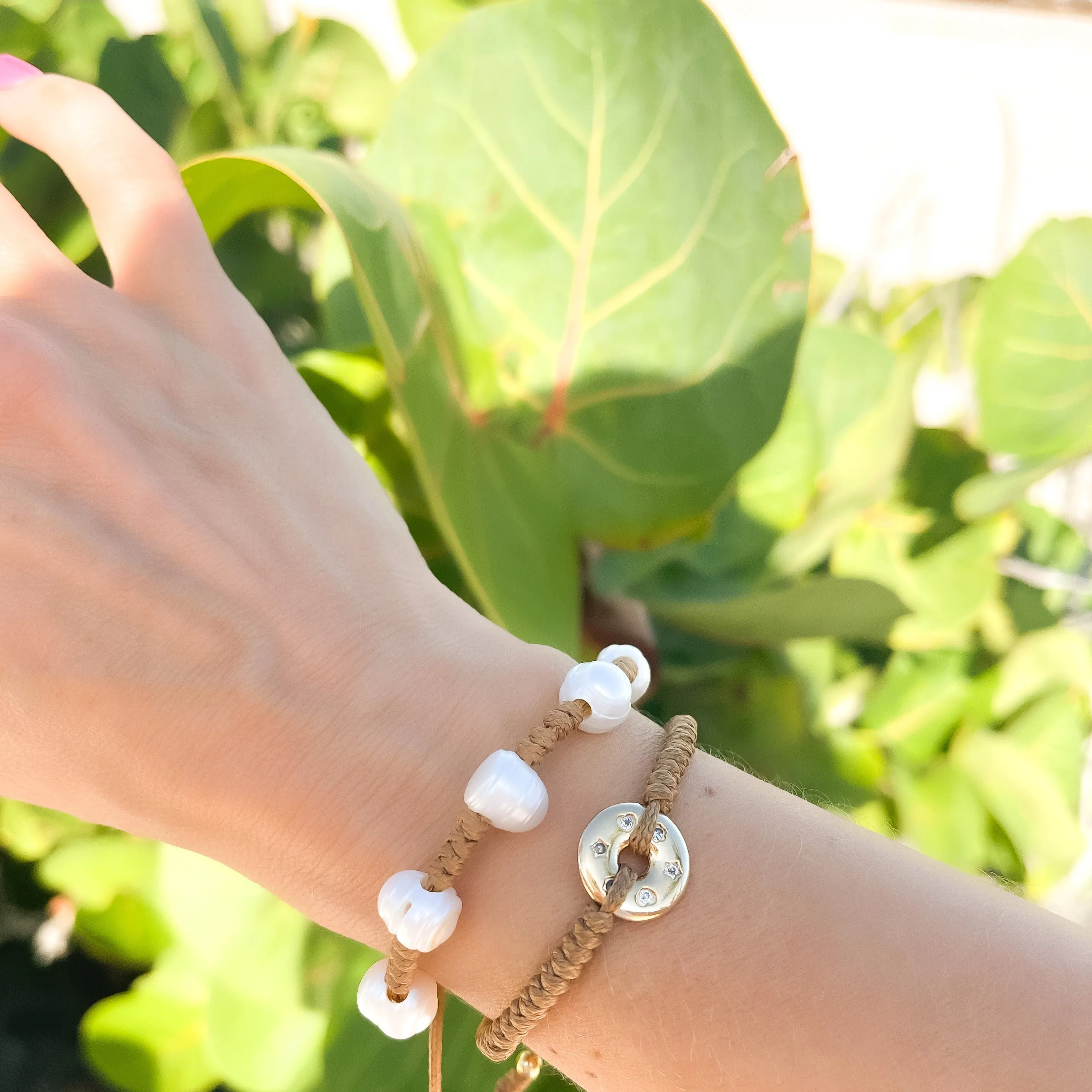 Capri Golden Circle Woven Bracelet