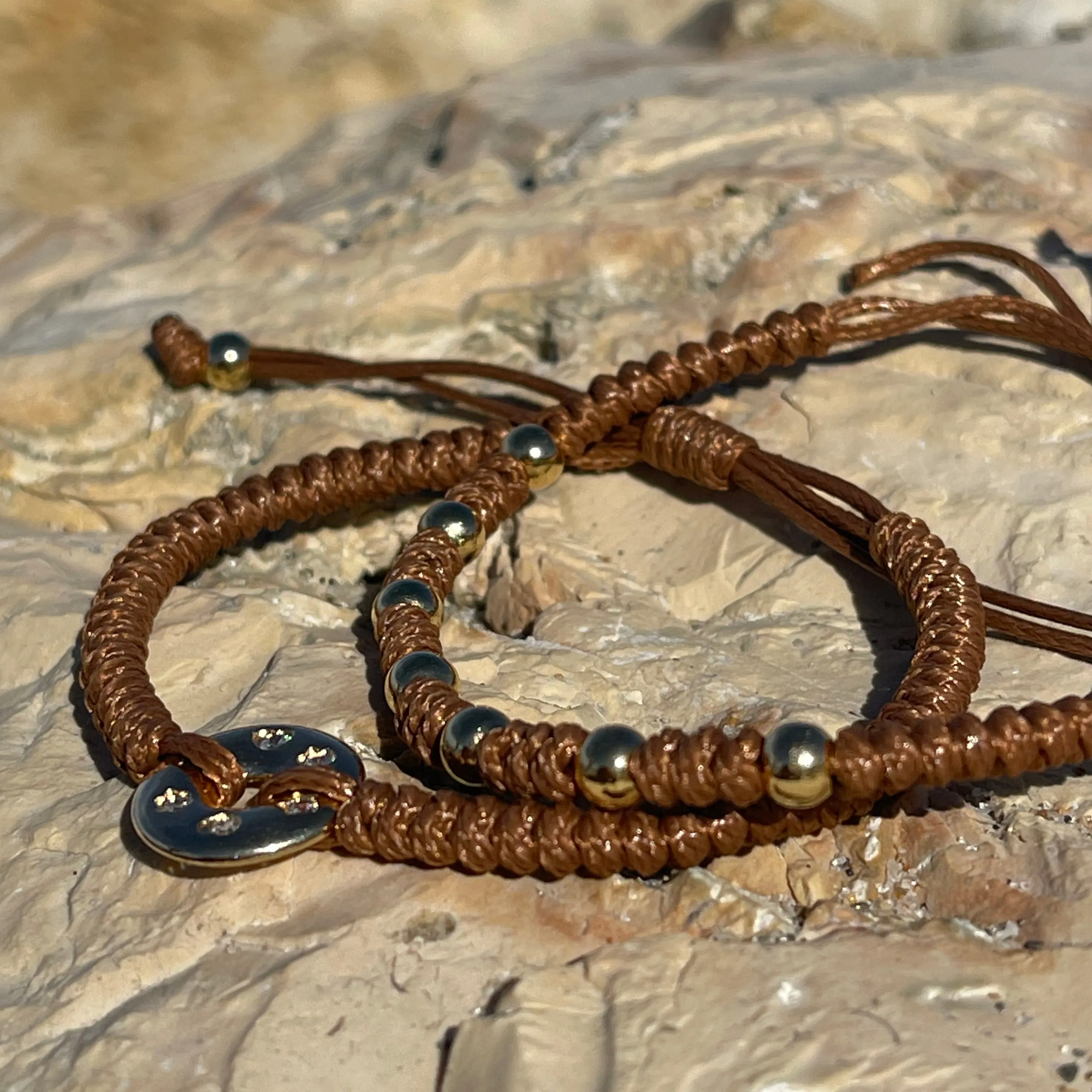 Capri Golden Circle Woven Bracelet