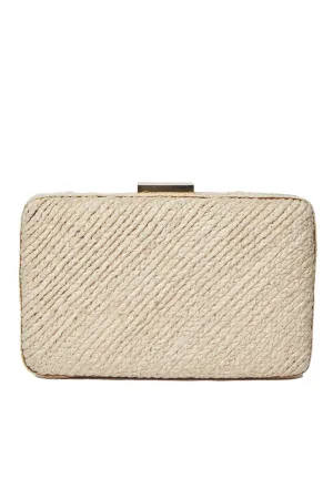 Carmen Natural Woven Straw Clutch