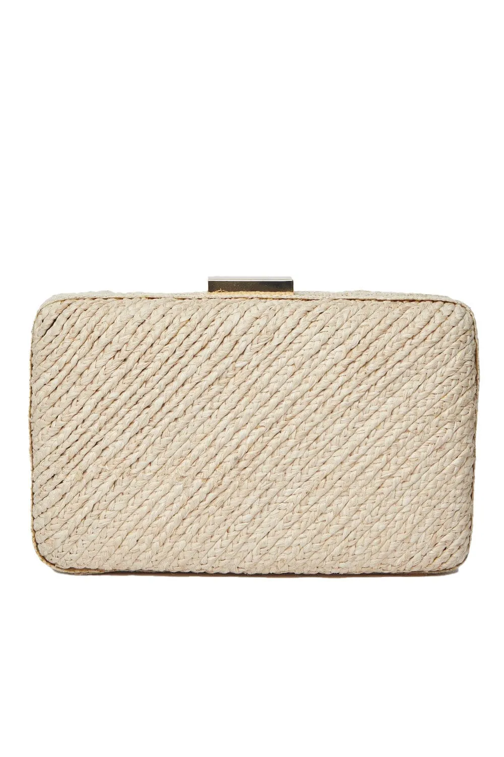 Carmen Natural Woven Straw Clutch