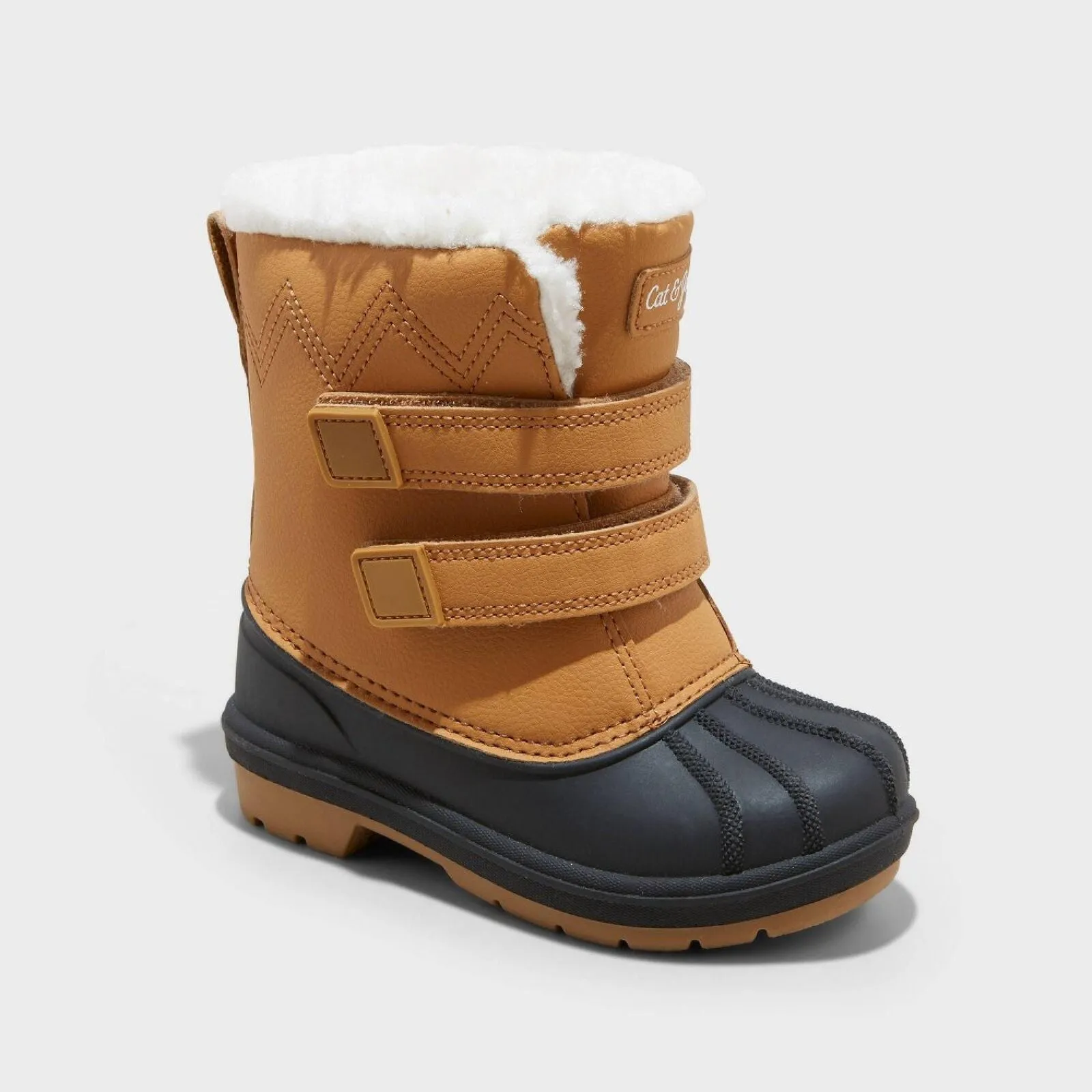 Cat & Jack Toddler Boys Denver Winter Boots 88236548 Cognac Brown 11T
