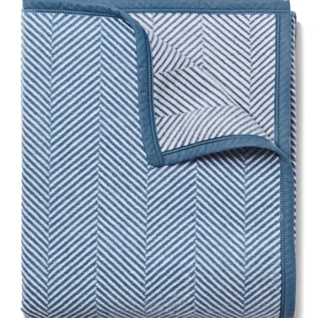 Chappy Wrap | Harborview Herringbone Family Sized Blanket {Cornflower}