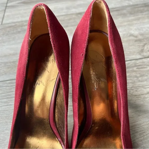 Charles David Burgundy Suede Leather Pumps