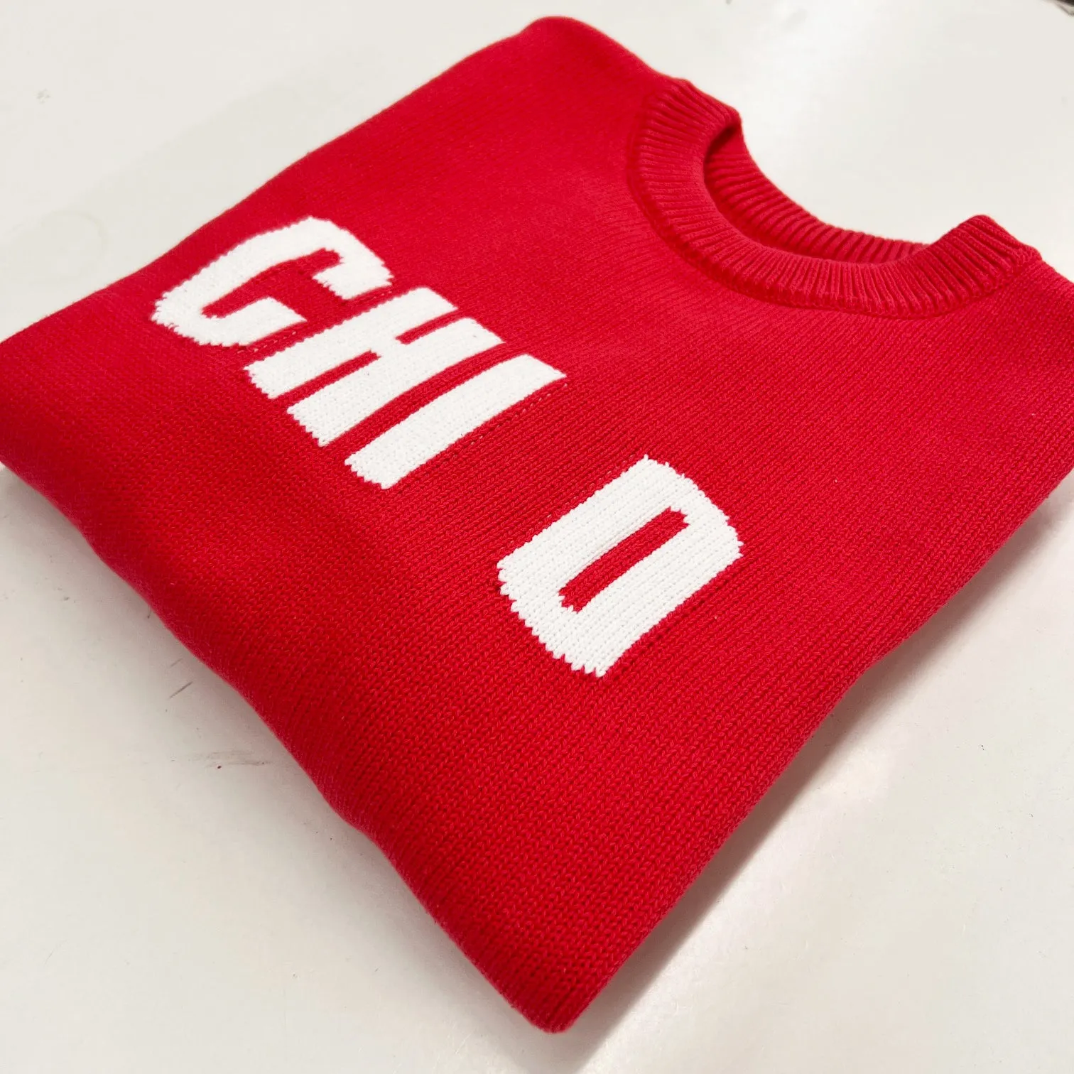 Chi Omega Woven Sweater