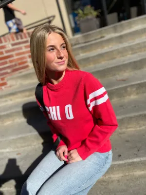 Chi Omega Woven Sweater
