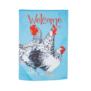 Chickens Suede Garden Flag,14s11259