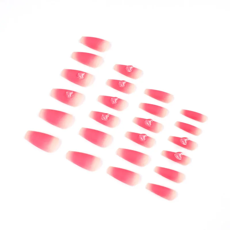 Coffin Warm red peach heart