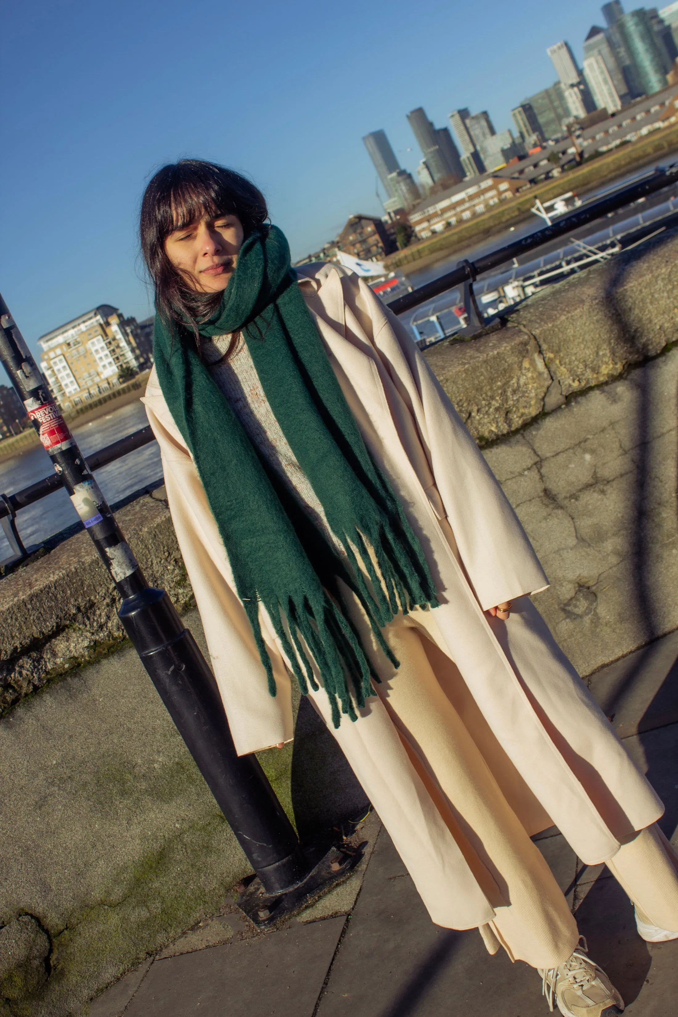 Colour Block Warm Wrap Scarf