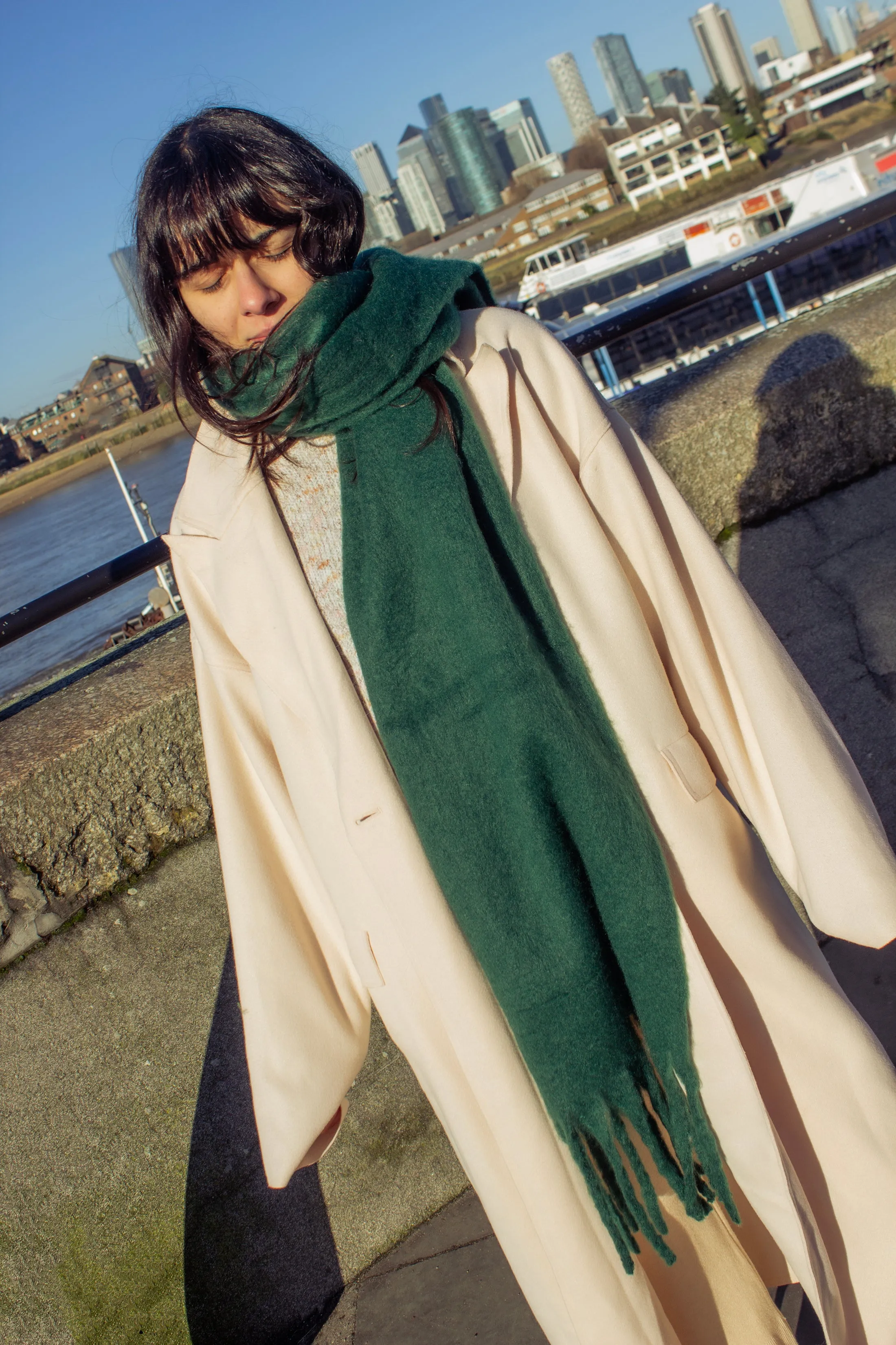 Colour Block Warm Wrap Scarf