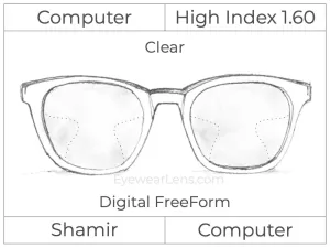 Computer Progressive - Shamir - Computer - Digital - High Index 1.60 - Clear