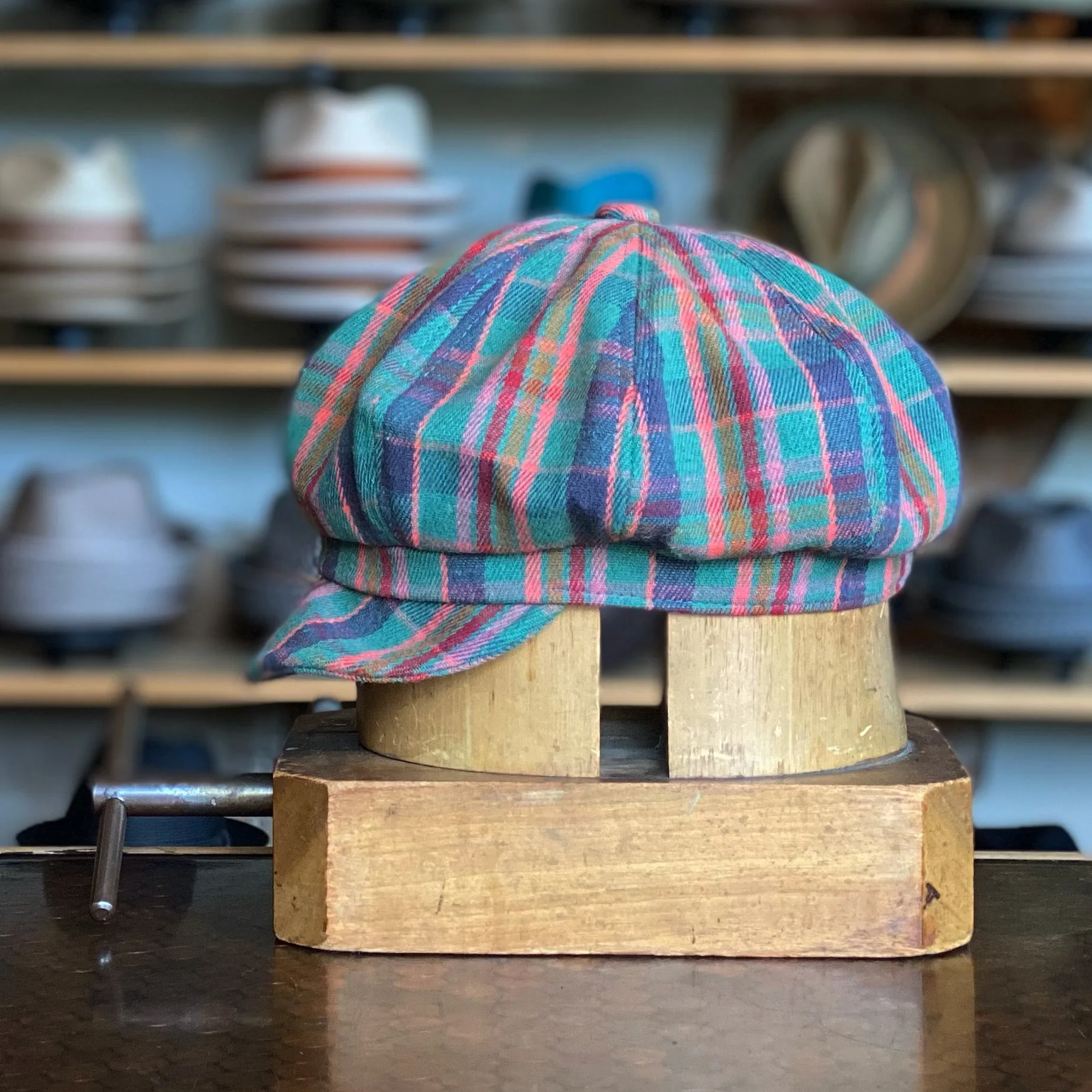 Cotton Plaid Spitfire Cap
