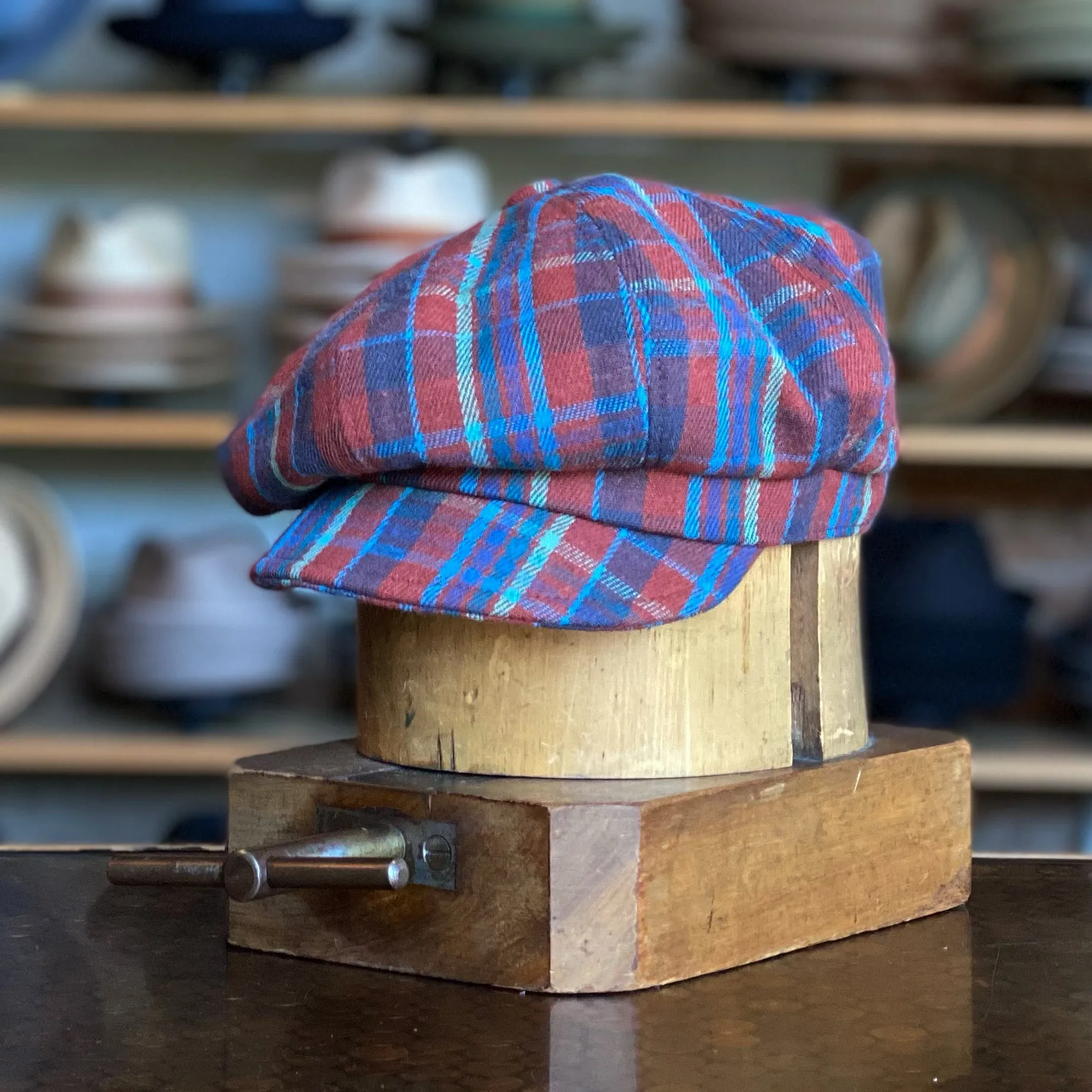 Cotton Plaid Spitfire Cap