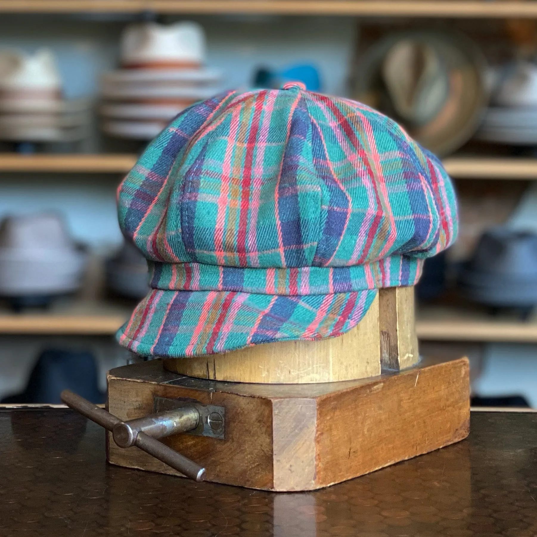 Cotton Plaid Spitfire Cap